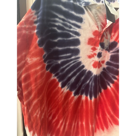 Polo‎ Ralph Lauren Polo 4X T America Tie Dye Polo Shirt Big And Tall NWT New - Picture 8 of 11